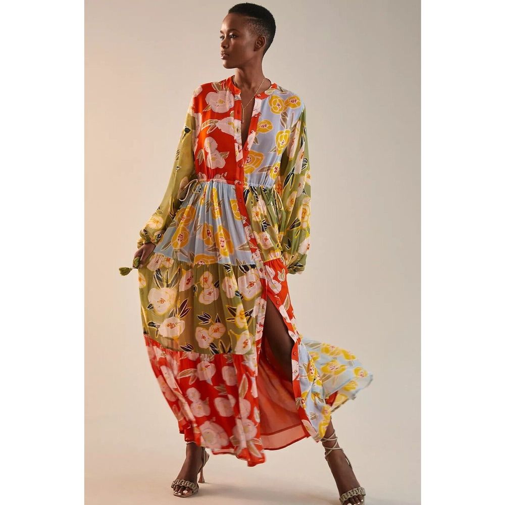 Anthropologie Carolina K Floral Print Maxi Dress $575